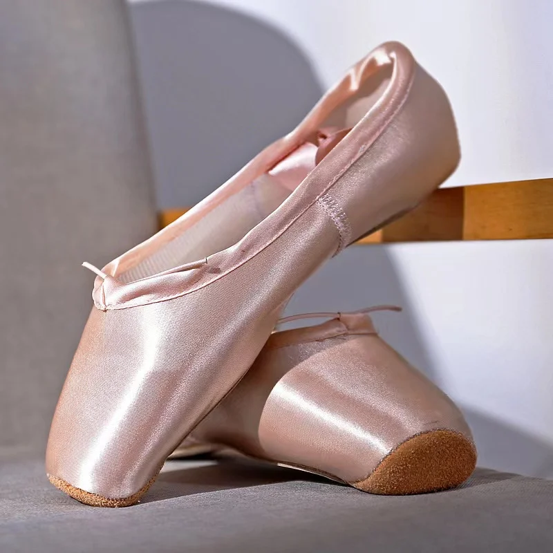 Chaussures de danse de ballet professionnelles pour bébés, chaussures à pointe avec rubans, baskets pour femmes, chaussures de pratique de ballerine pour enfants