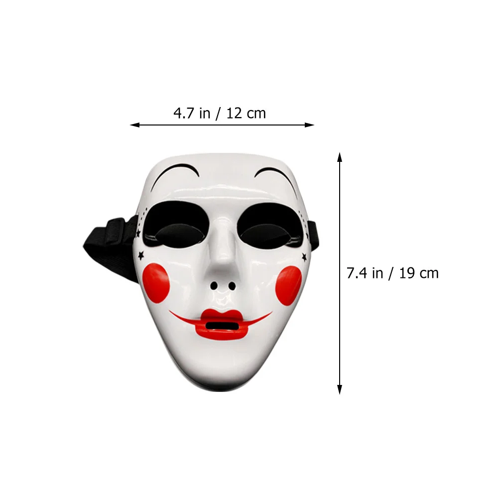 3 Pcs Party Mask Blank White Masquerade Halloween Costume Props Plastic Face Cosplay