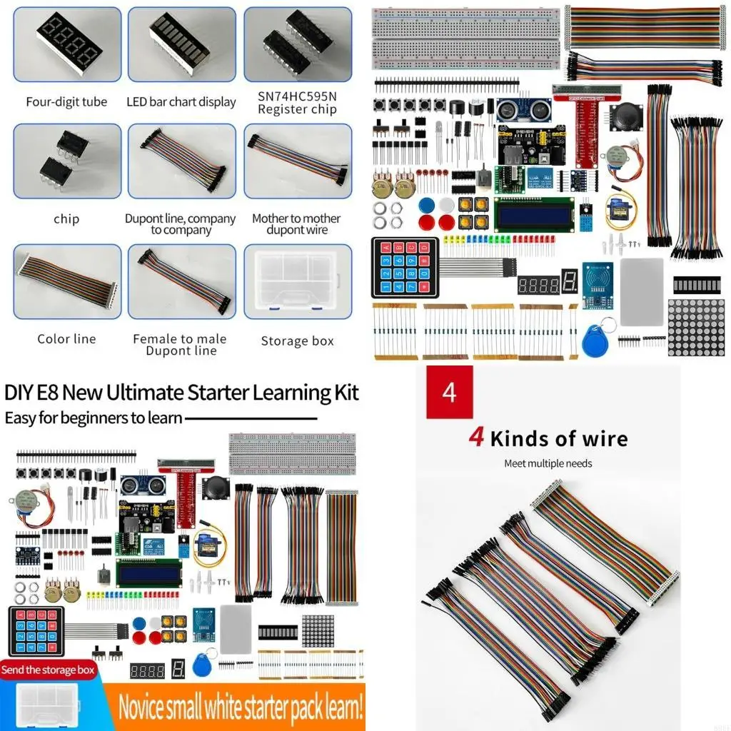 

896F DIY E8 Project Super Starter with LED Capacitor Resistor for
