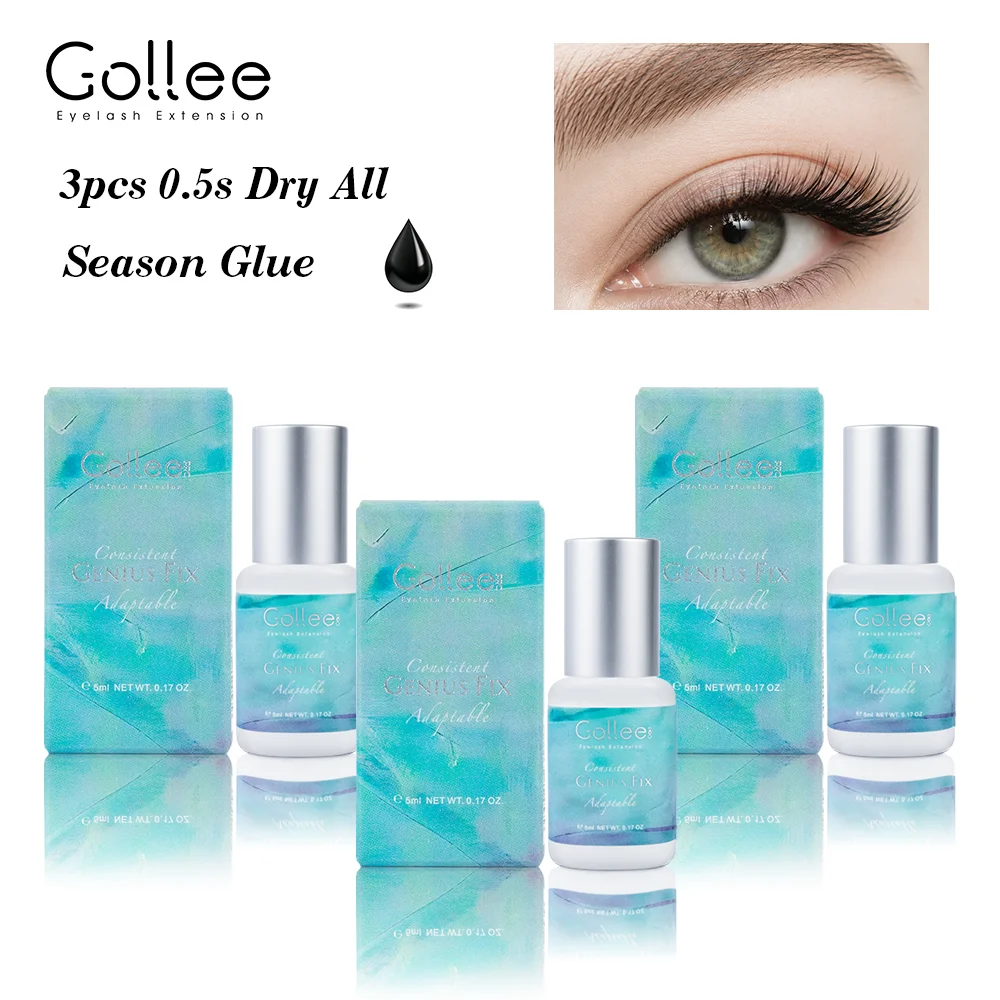 gollee-3pcs-05s-dry-lash-adhesive-genius-fix-glue-eyelash-extensions-lasting-6-7-weeks-strong-waterproof-professional-supplies