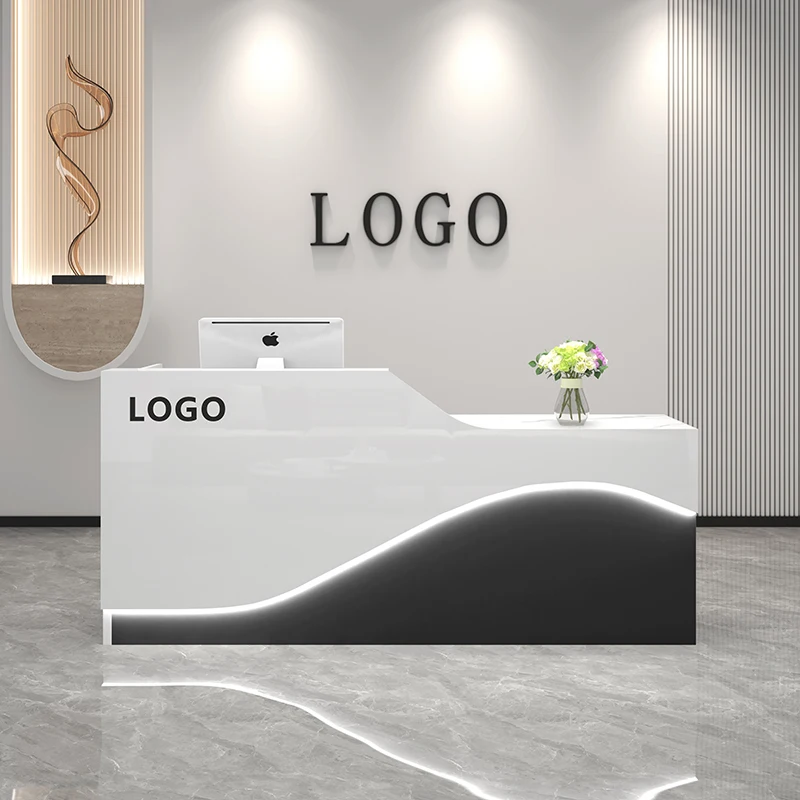

Beauty Hotel Reception Desk Counter Modern Aesthetic Italian Reception Desks Luxury Hair Salon Simple Modern Office Furniture