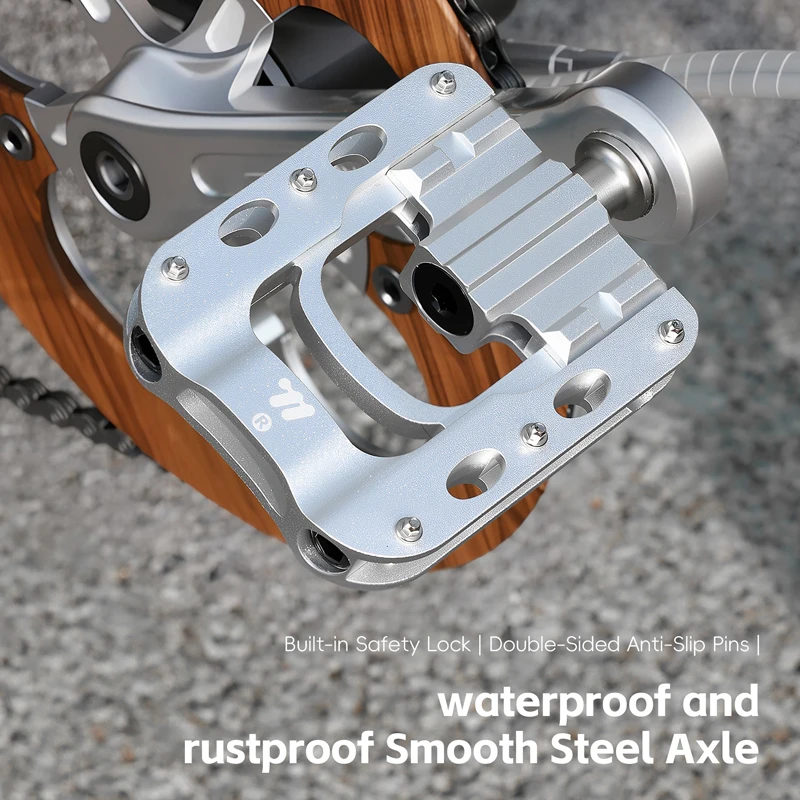 WEST BIKING Bicycle Folding Pedal 3 Bearings Pedal Road Mountain Folding Bike Aluminum Alloy Pedal Bicycle Anti-skid Pedals