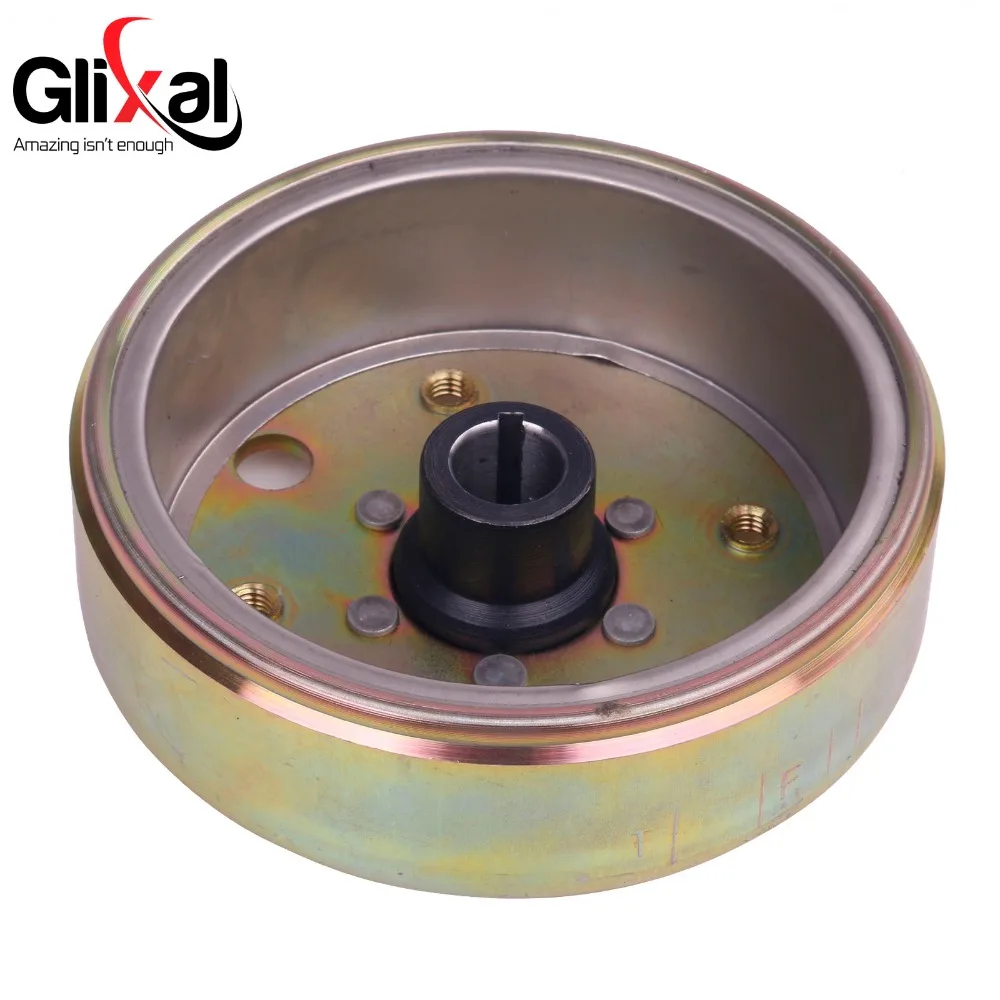 Glixal Magneto Rotor Flywheel for GY6 49cc 50cc 139QMB 139QMA Scooter Moped ATV Go-Kart Engine (8 poles)