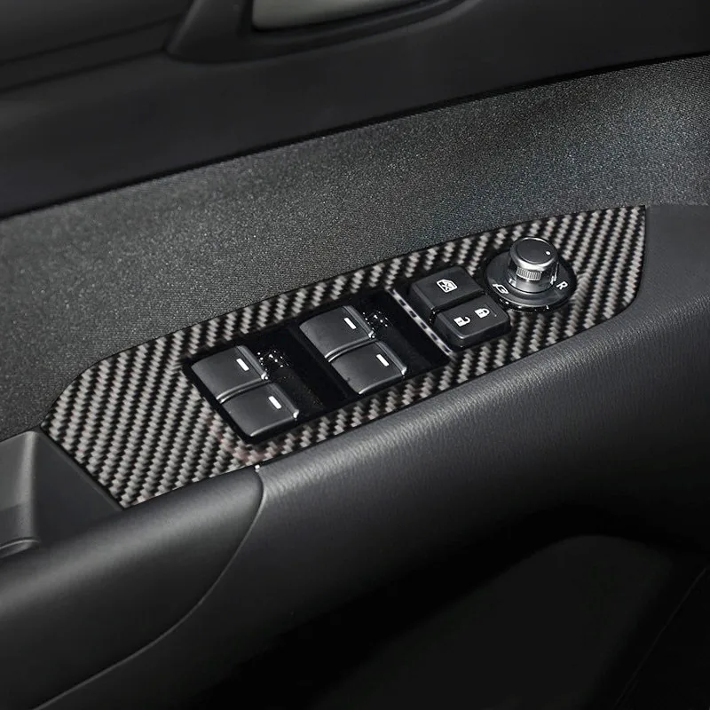 Carbon Fiber Stickers Gear Shift Panel Car Inner Decorative Cover Trim Strips Decal For Mazda CX-5 2017 Car Interior Accessories