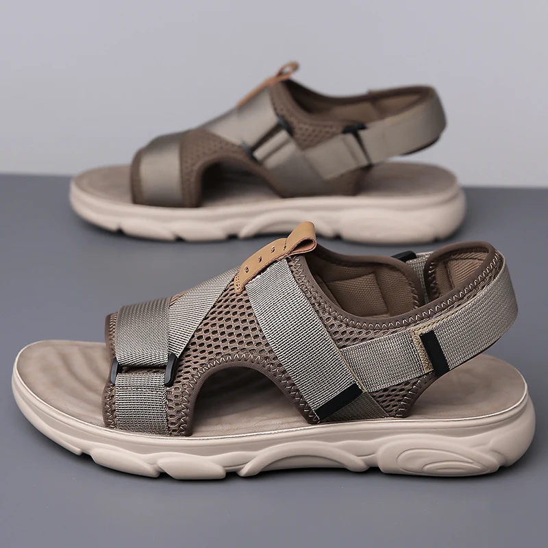 Men Sandals Breathable Comfortable Non-Slip Men\'s Shoes Outdoor Casual Beach Sandals Mens Soft Flats Sandal Summer Shoes for Men