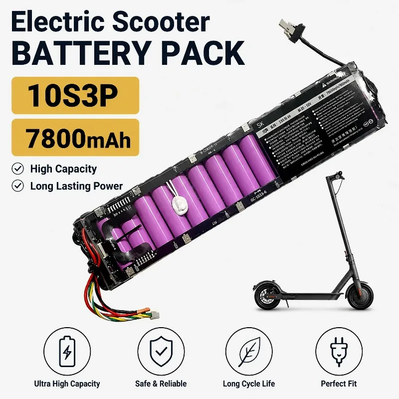 Image of Hochleistungs-36V-7,8Ah-Akku für Xiaomi M365 M365 Pro Elektroroller, Li-Ionen-Ersatzakku, EU-Schnellversand
