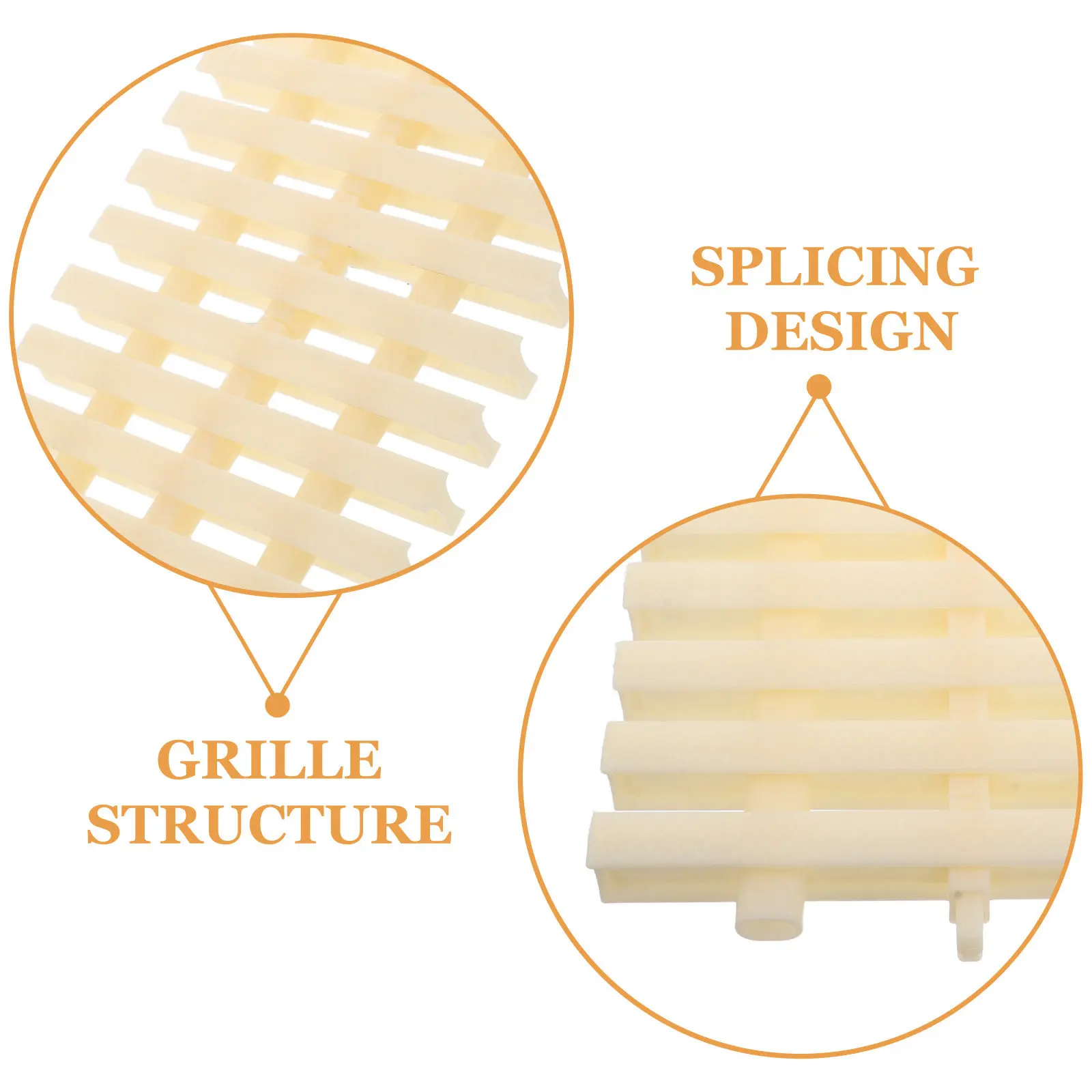Non-Slip Plastic Drainage Grating Mat for Outdoor Patio, Balcony, Pool Overflow & Shower Floor Safety