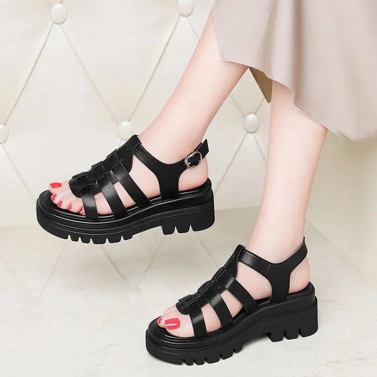 Women Sandals Summer New Platform Sport Sandals Outdoor High Heel Roman Sandals Casual Beach Ladies Sandals Sandalias De Mujer