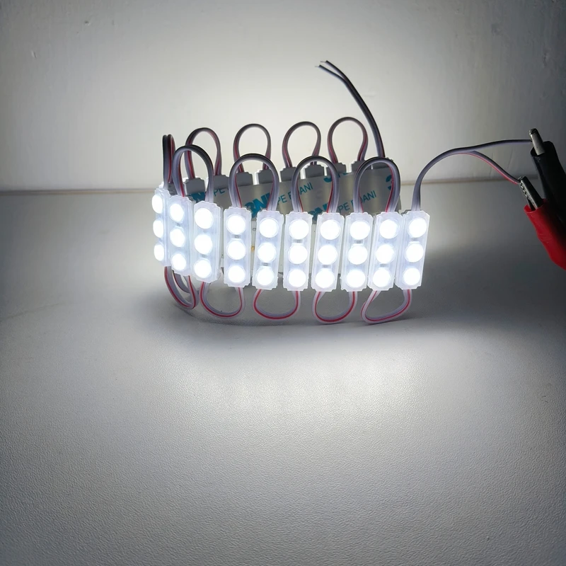 20pcs DC 12V LED Module 2835 6500k White SMD Modules with Lens 29*09mm  Backlight Waterproof IP67 Sign Lighting Cool White