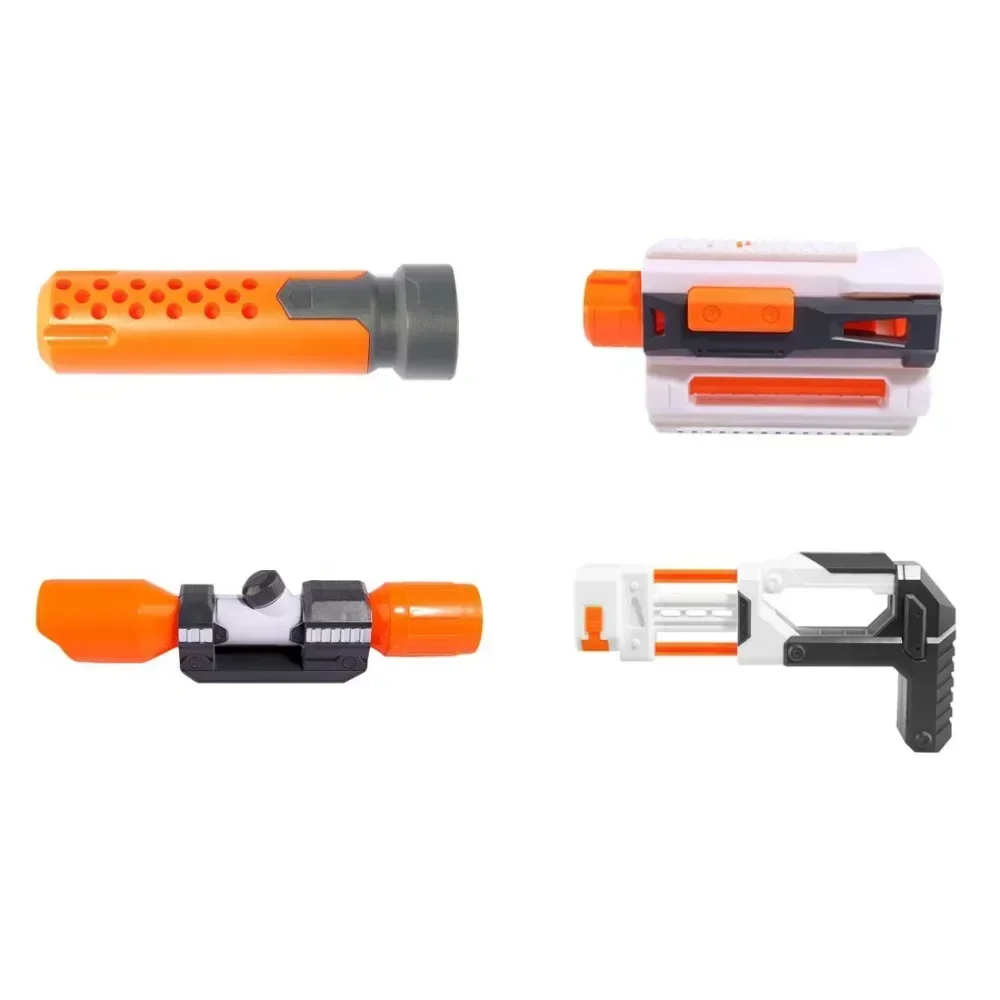 Toy Gun Compatible Modified Parts Muffler Sighting Device for Nerf N-strick Elite Series DIY Assembly Accessories for Kids Boy