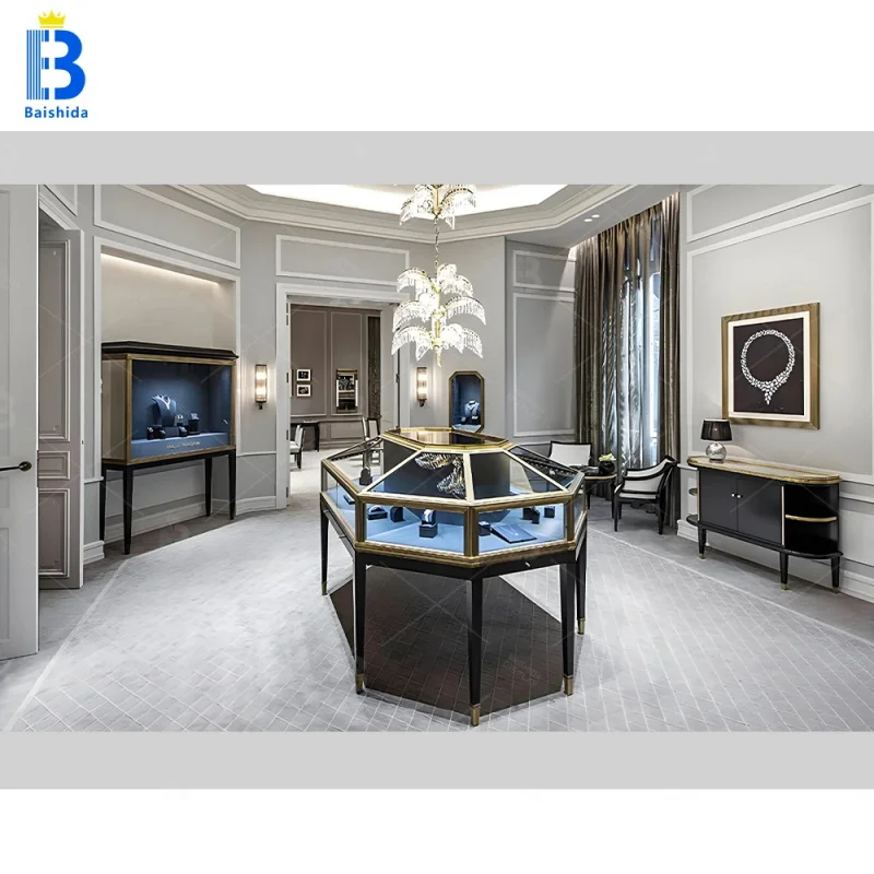 custom.2026 New Design Watch Cabinet LED Lighting Jewelry Counter Display Glass Cabinet Jewelry Display Cabinet