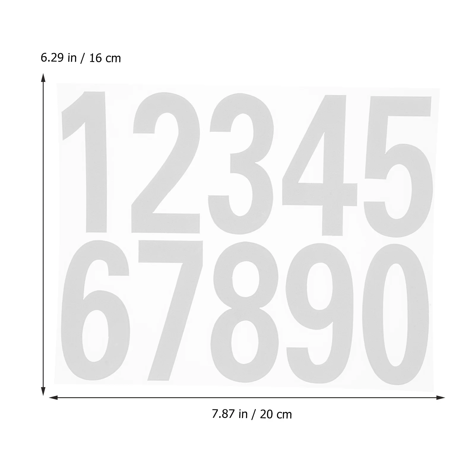 

4 set 4 Sets Reflective Numbers Sticker 0-9 Waterproof Pet Mailbox Number Decal For Door Window Car Hotel Address Label