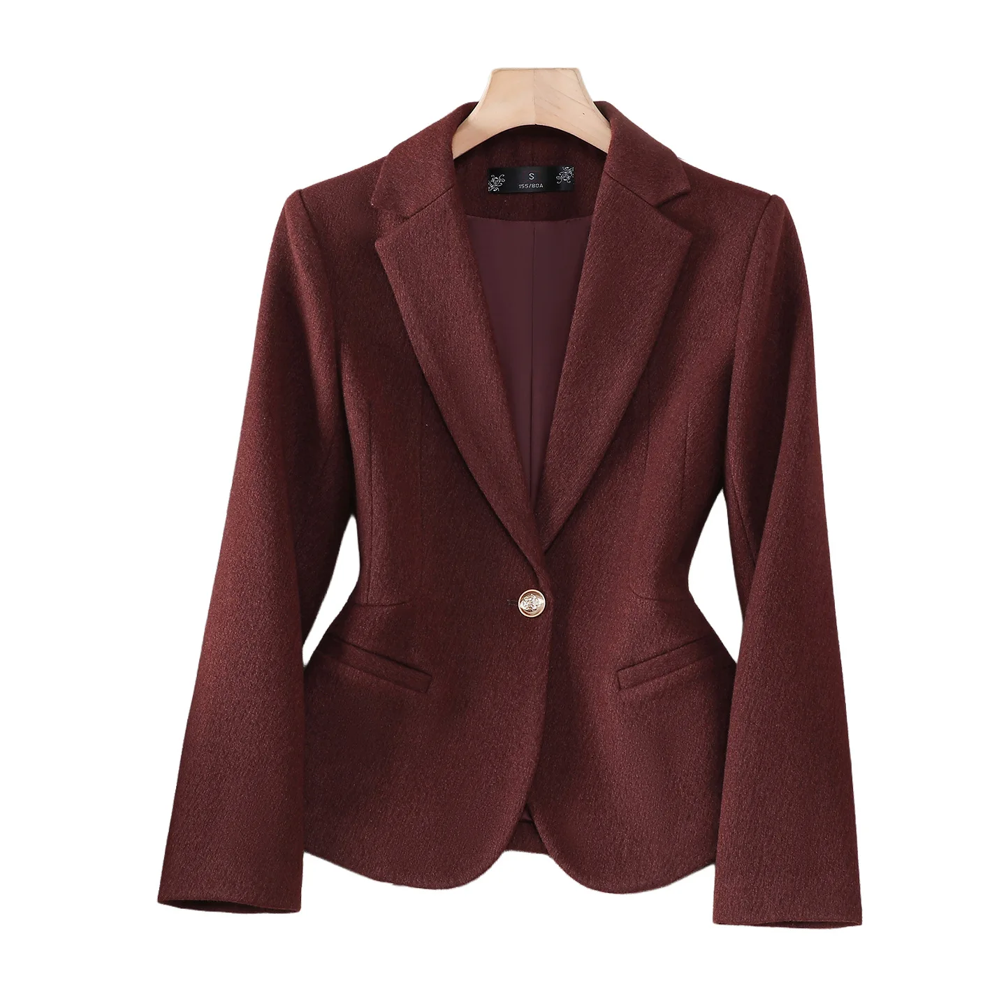 Women's Woolen Blazer Jacket  New Autumn Winter Fashion Be All-match Ladies Suit Coat Design Sense High Quality Ladies Outerwear