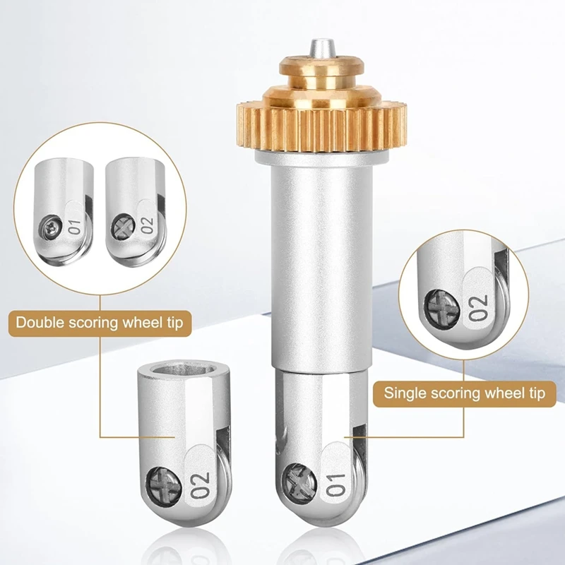 Quick Swap Housing with Debossing Tip, Scoring and Double Scoring Wheel Bundle - Craft Cutting Tools for Cricut Maker