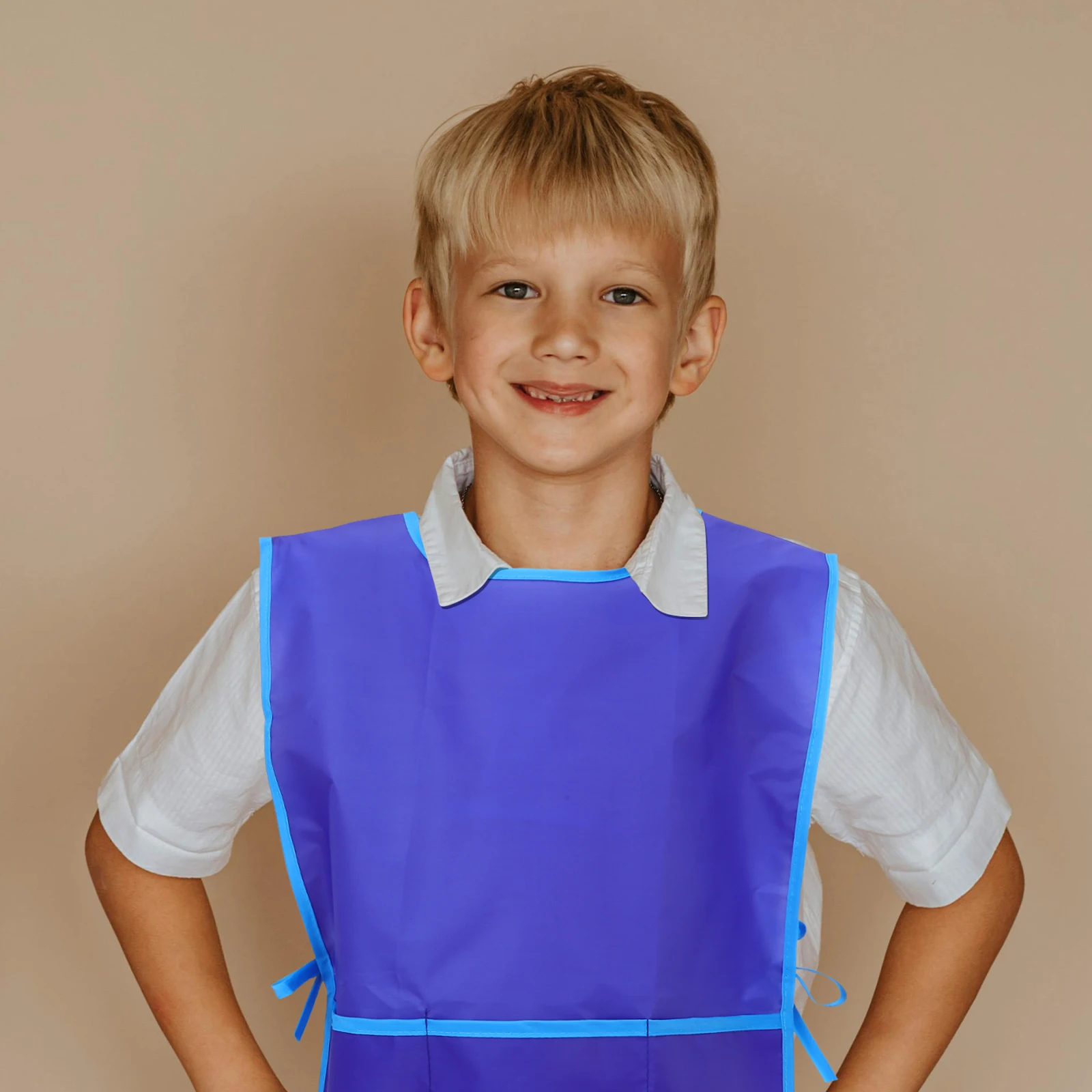 

Nylon Waterproof Painting Apron 4Pcs Kids Art Smock Sleeveless Bib With Adjustable Rope Bright Color Decorative Toddler Aprons