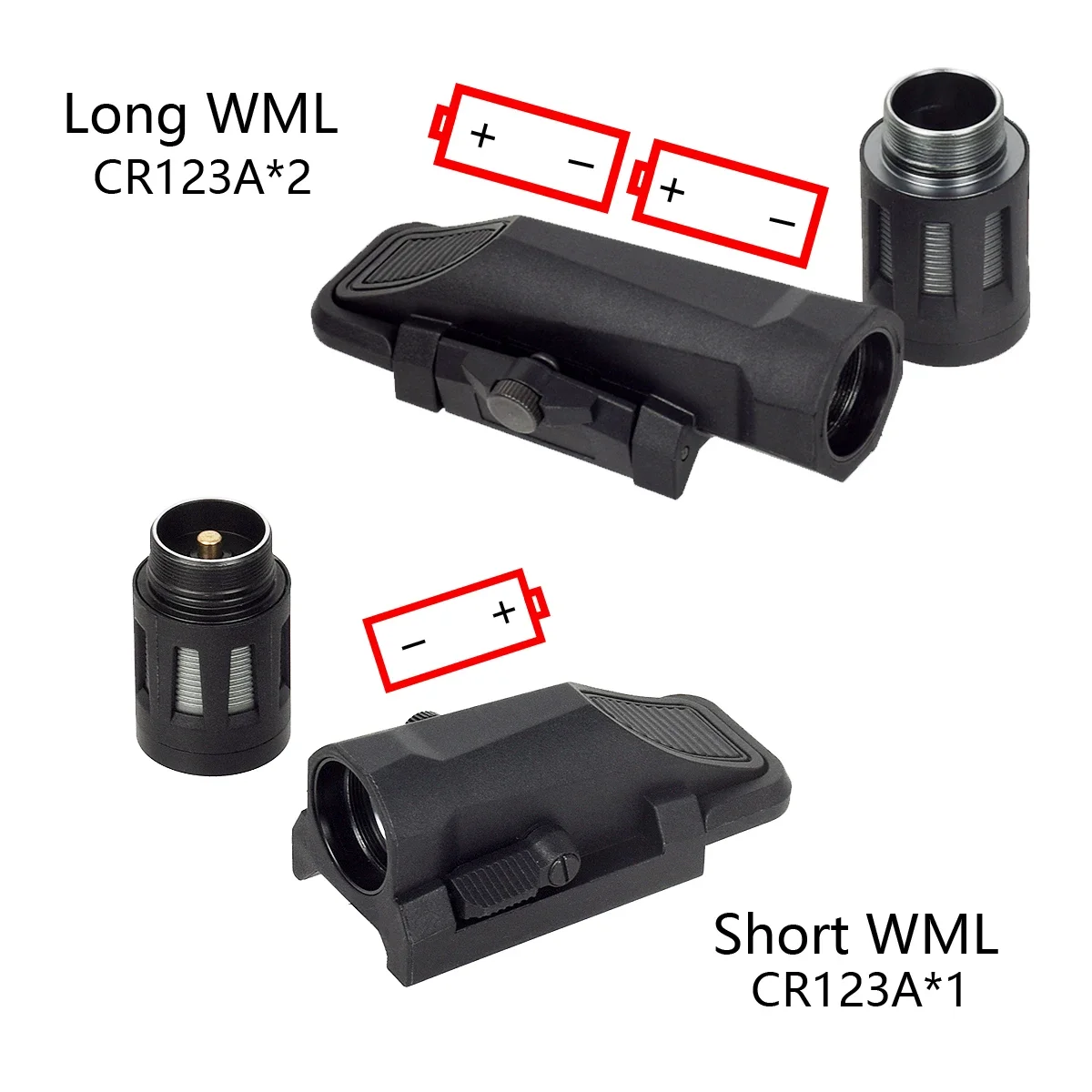 Taktische INFORCE WML Scout Light Gewehr-Taschenlampe mit Picatinny-Schiene für AKTorch AR15 HK416 Airsoft-Jagd, Konstantlicht, Stroboskop, Momentanbetrieb – Detail 13