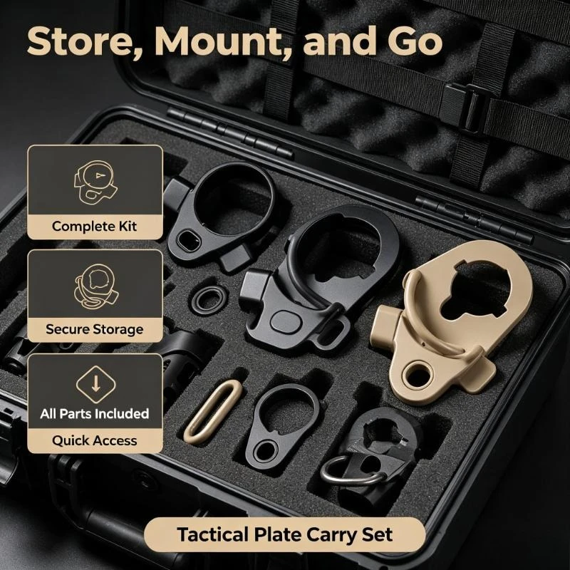 Outdoor Sport Model Hardware QD Quick Detach Swivel Mount, Metal Connector For Single And Dual Point Strap Matching