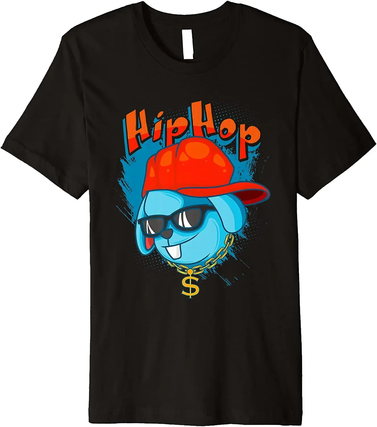 Hip Hop Rabbit Bunny Rapper Rap Music Funny Hip Hop Premium Summer Cotton O-neck Short Sleeve T-Shirt