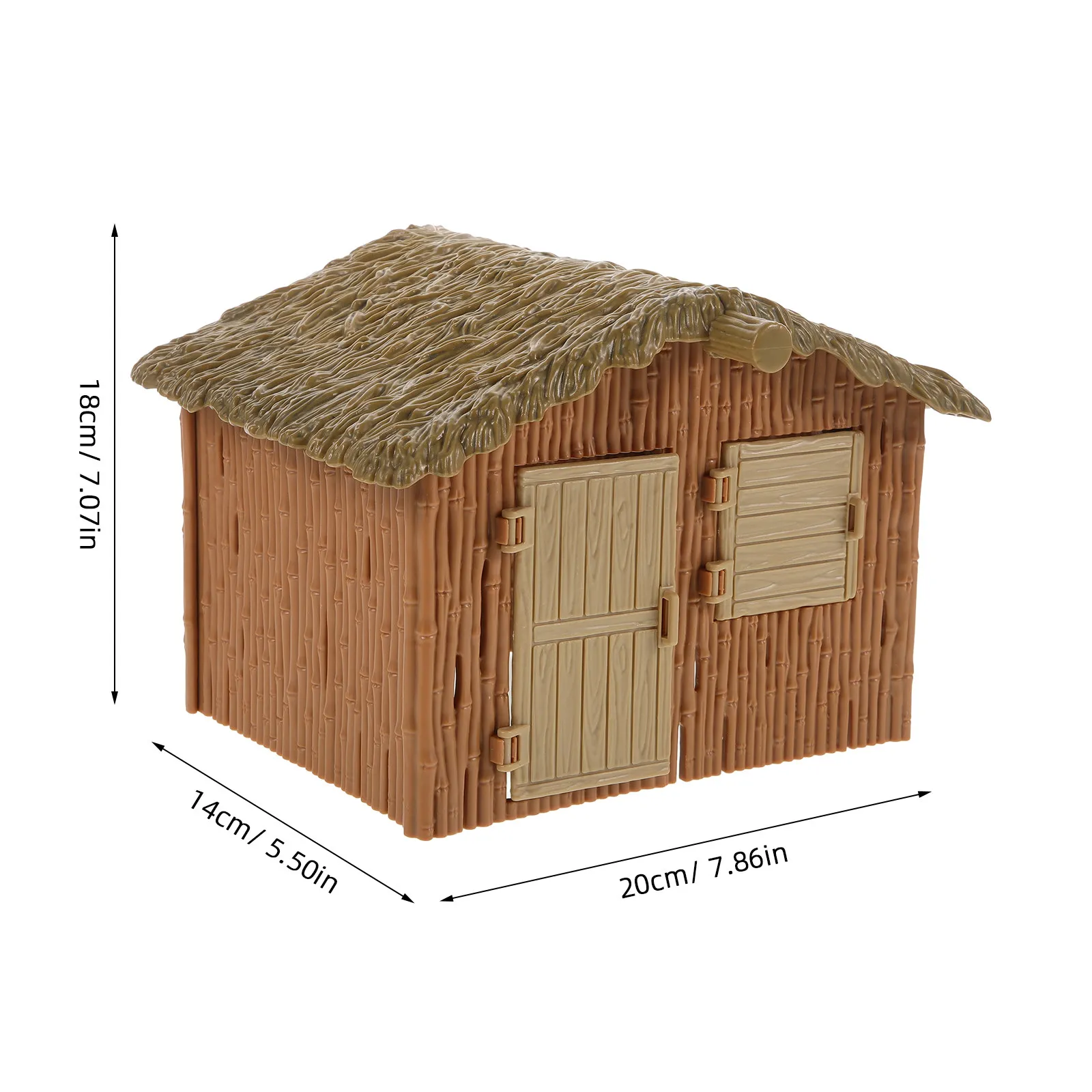 Plastic Farm House Small Cottage Landscape Prop Miniature Garden Decor Micro Landscape Small House Ornament Cottage Model