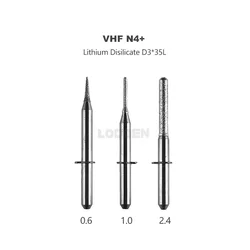 LODDEN milling machine burs for dental laboratories, used for cutting glass and ceramics, D3 grade, 35mm, CAD/CAM applications