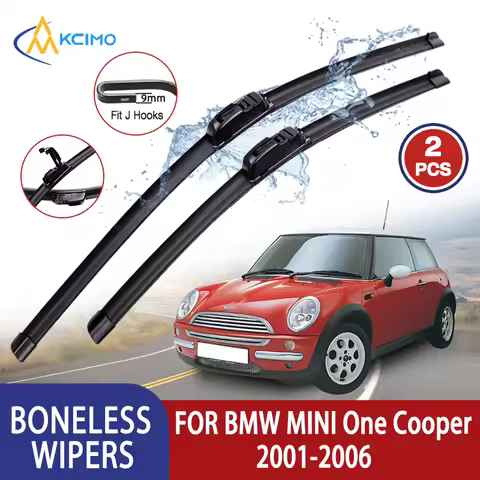For BMW MINI One Cooper R50 R53 2001-2006 Car Wiper U-type Soft Rubber Boneless Wiper HD Quiet Durable Automotive Wiper 19"+18"