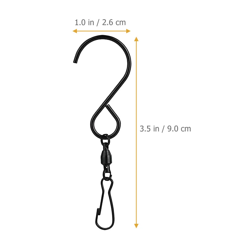 10 قطعة خطاطيف تعليق دوارة الفولاذ المقاوم للصدأ خطاف دوار ل الرياح الدقات مغذيات الطيور أواني الزهور فوانيس الحديقة جوارب الرياح