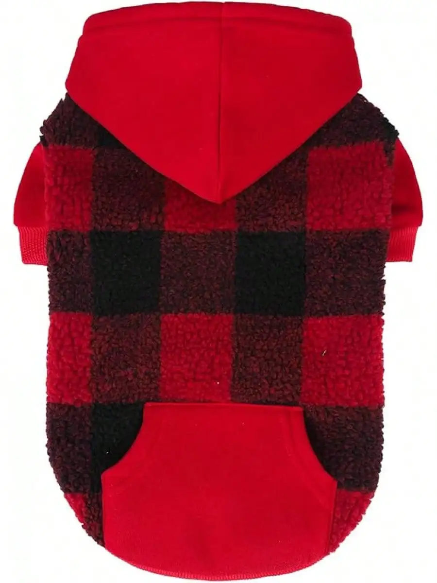 

Толстовка с капюшоном для собак Толстовка для щенков Теплый свитер для собак Зимняя одежда Пальто для холодной погоды для маленьких, средних и больших собак, коричневый, M