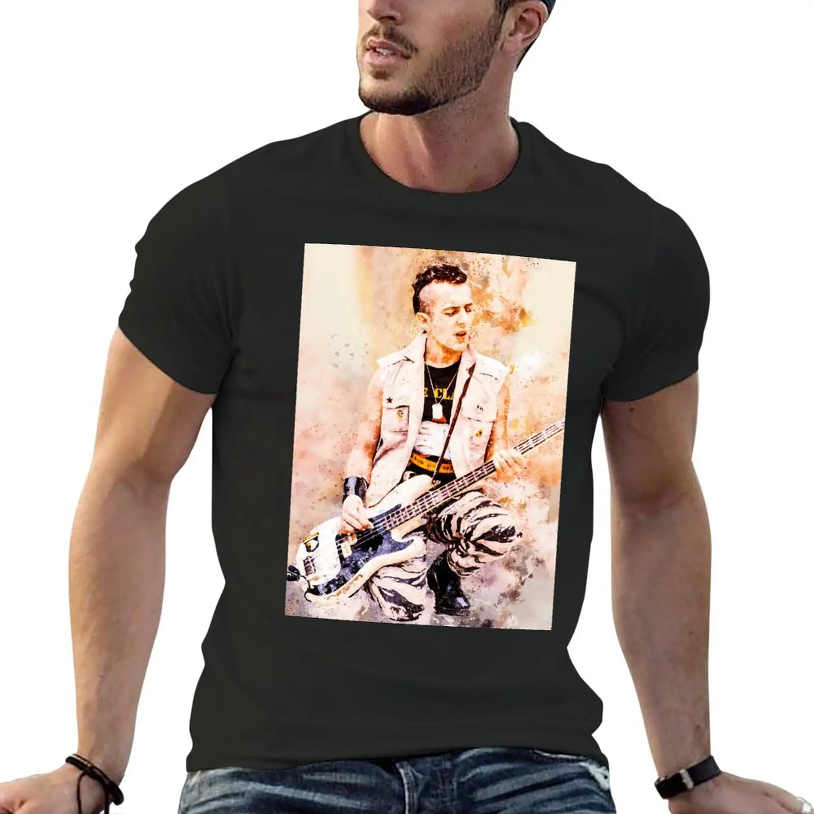 

Joe Strummer Print T-Shirt plus sizes graphic t shirt vintage anime shirt T-shirts man sweat shirts, men