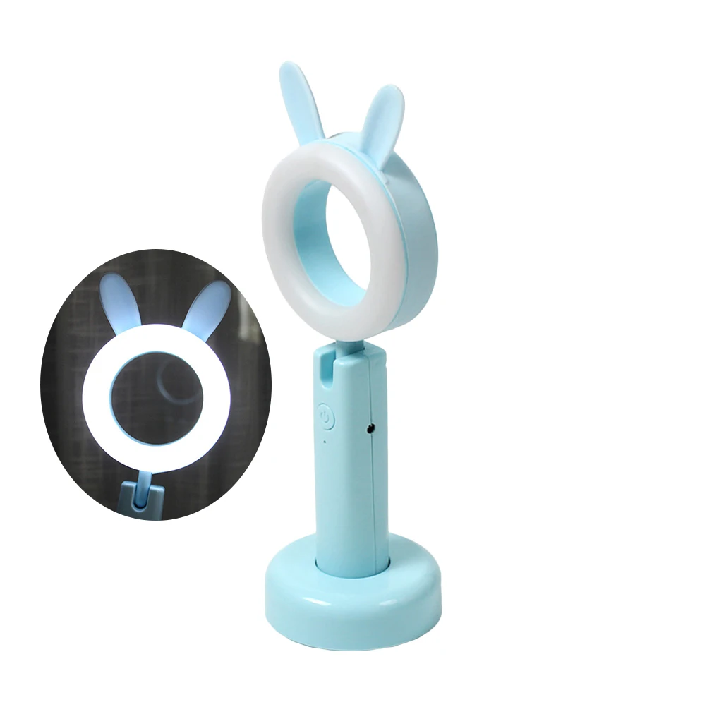 Rabbit Small Light Creative Students Learning Table Lamp Decorative Bedside Home Office LED Energy Home Decor Lamp Gift
