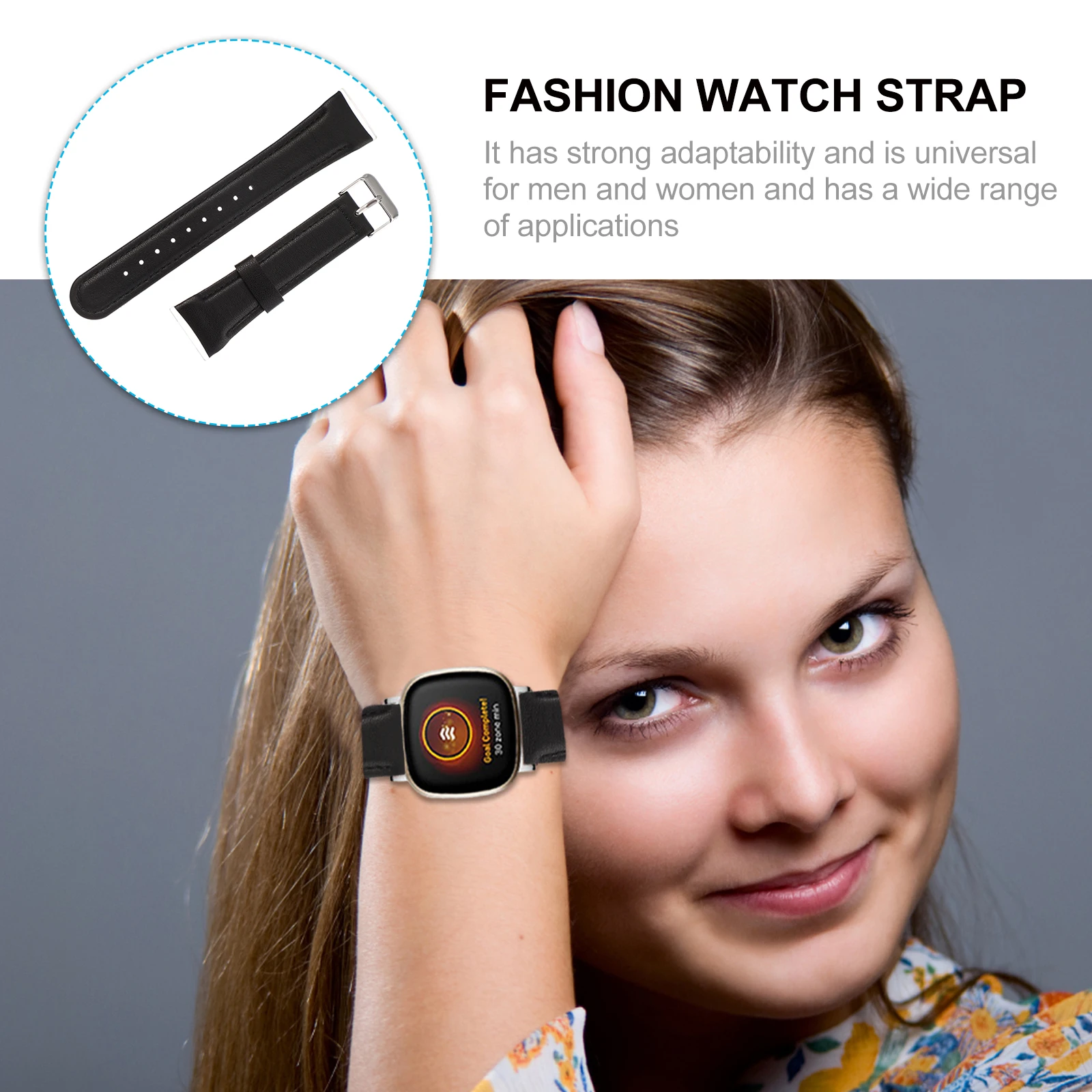 

Vintage Watch Versa3 Strap Bracelet Watchband Smart Wrist Black Man