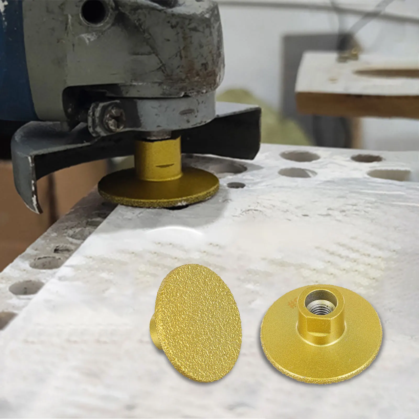 

Для влажной шлифовки Паяная шлифовальная головка 2-дюймовая шлифовальная головка Широкая совместимость Различные варианты зернистости для мрамора, кварца, гранита