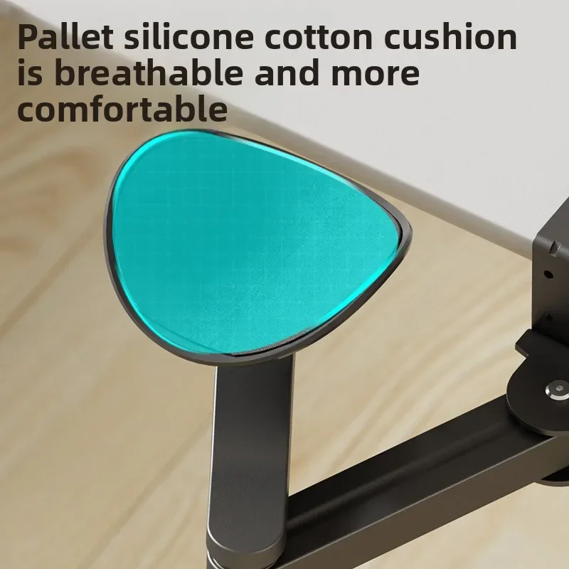 Aluminum Desk Arm Rest Support 360°rotation+3 Height Adjust Ergonomic Arm Rest Mouse Pad Armrest Bracket Console for Home Office