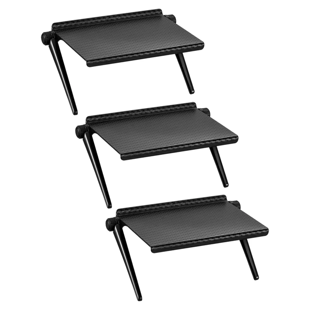 3 Pcs Shelf Monitor Top Storage Rack Holder Computer Stand Screen Tops Router No Punching for