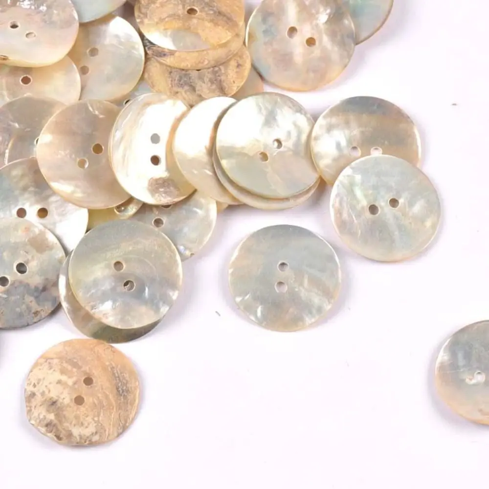 

Lustrous Natural 2 Hole Cardigan for Overcoat Apparel Decoration Mother of Pearl Sewing Accessories Shell Button