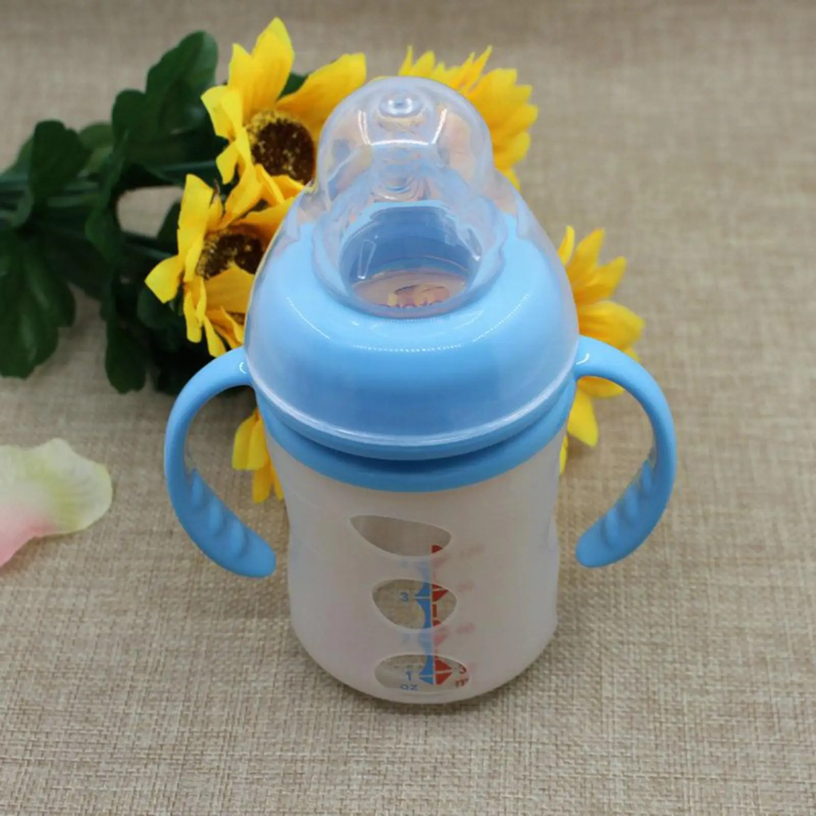 Silicone Baby Bottle Covers Nursery Bottle Cover Protector Anti Breakage Glass Feeding For Travel Outdoor Stroller Park Car