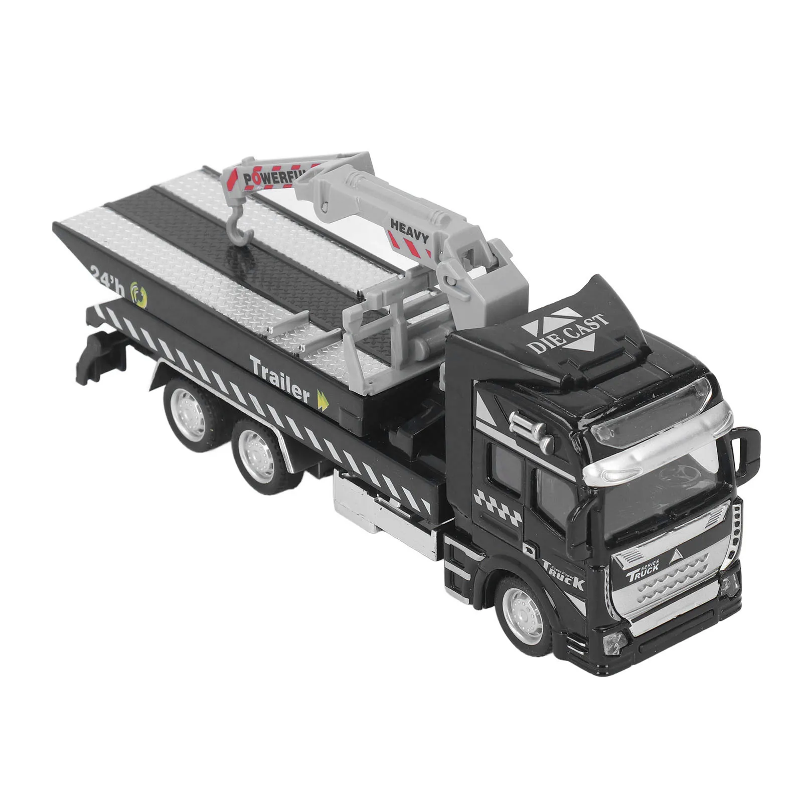 Kids  Tow Truck Model Metal Alloy 19.9cm Length Pullback Big Tow Trucks Model Toy