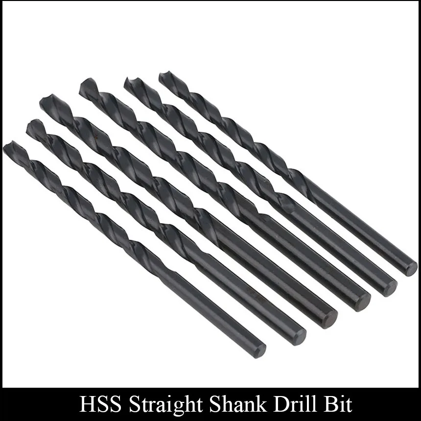 金属および木製の電動工具,5.6mm,5.7mm,5.8mm,5.9mm,6mm,高速度鋼hss,黒仕上げ,ストレートシャンク,ドリルビット