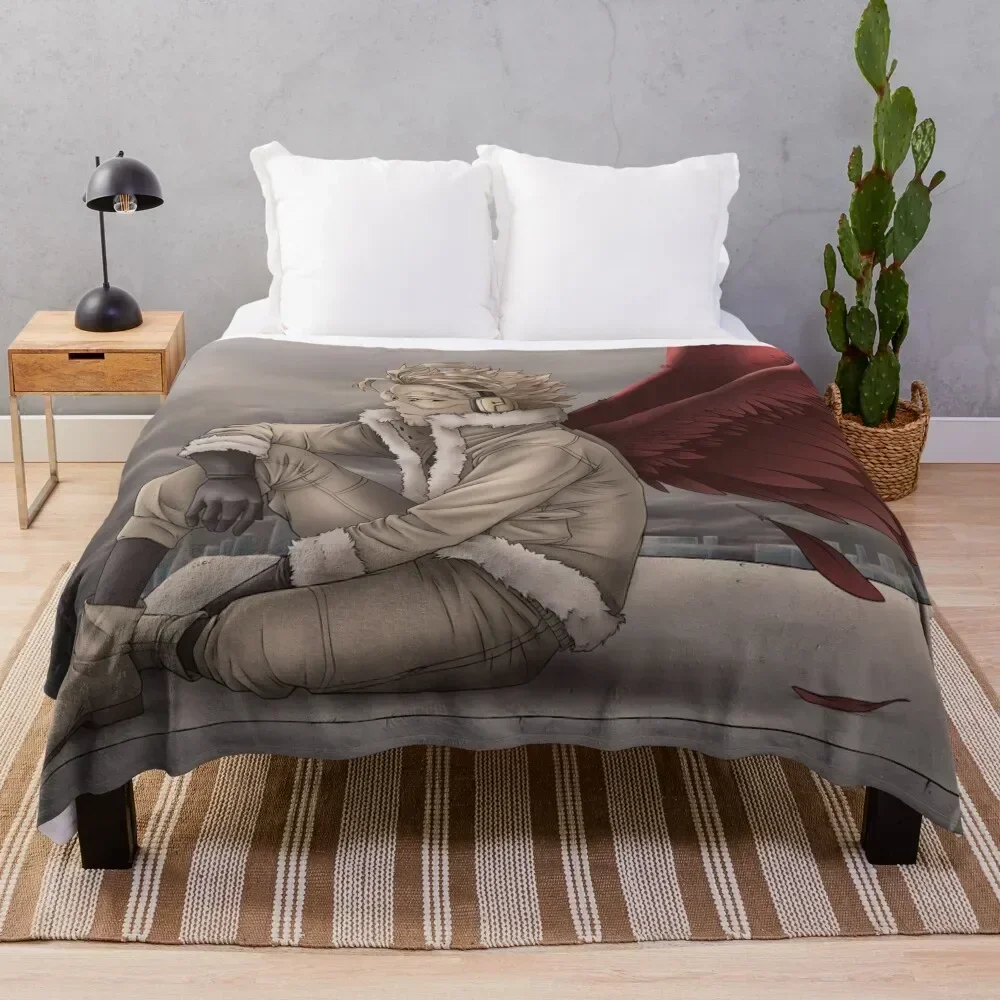 

Rooftop Hawks Throw Blanket Travel Size Cozy Blanket for Plane Train
