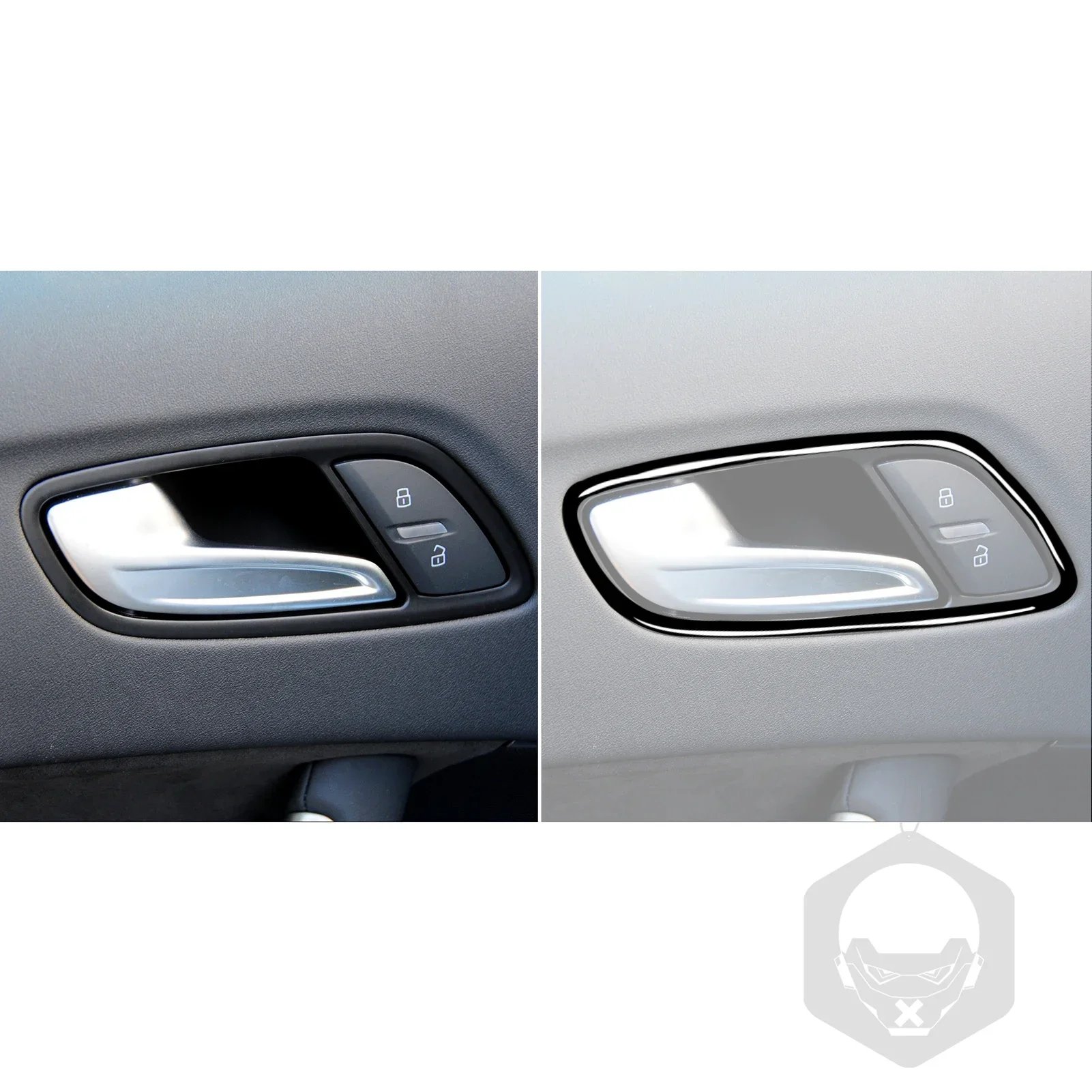 For Audi TT 8N 8J MK1 MK2 MK3 2008-2014 Accessories Piano Black Plasti Car Interior Door Handle Frame Trim Stickers Decoration