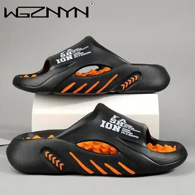 Luxury Summer Men Massage Slippers Sides Indoor Outdoor Sandals Beach Casual Shoes Soft Sole Slides Men Flip-flops Men's Sandals