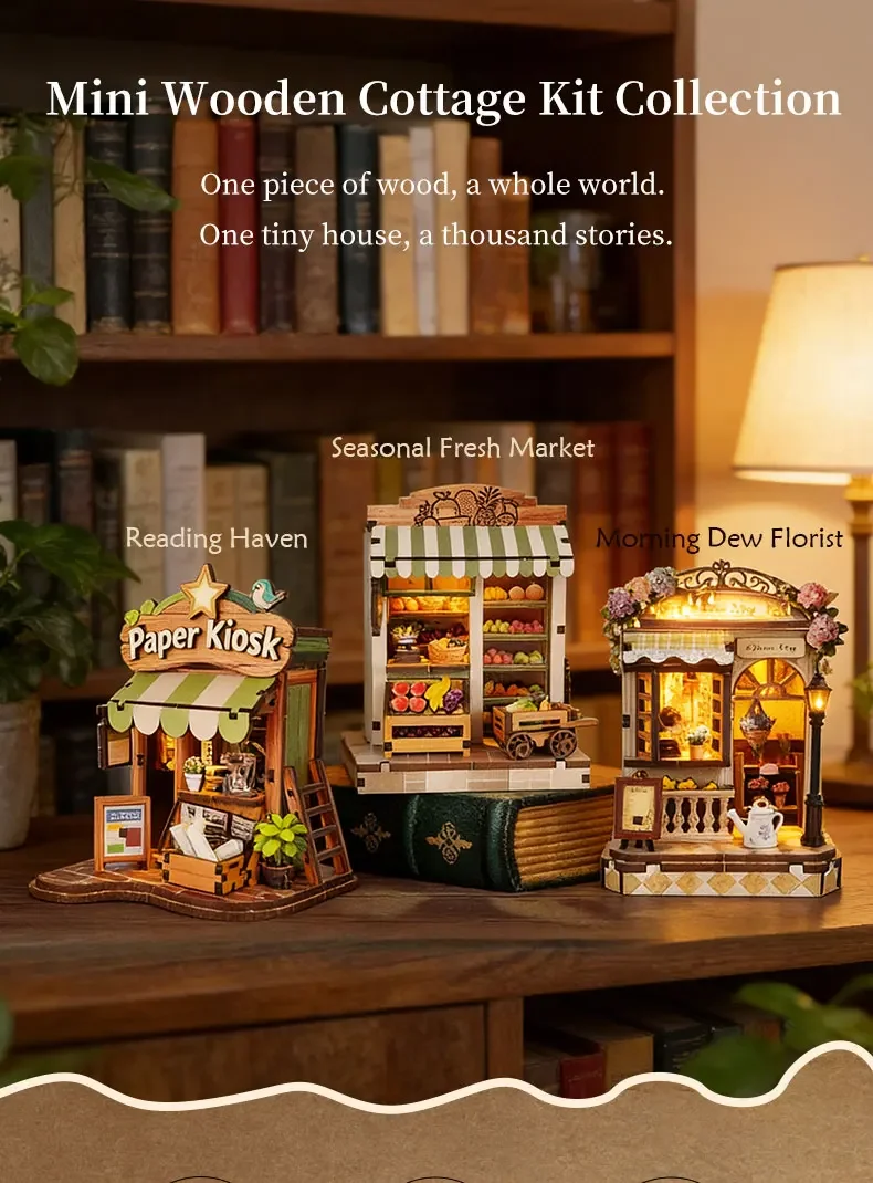 DIY Holz-Miniatur Japanische Taverne mit Beleuchtung als Geburtstagsgeschenk für Freunde, Heimdekoration und Bastelarbeiten – Detail 1