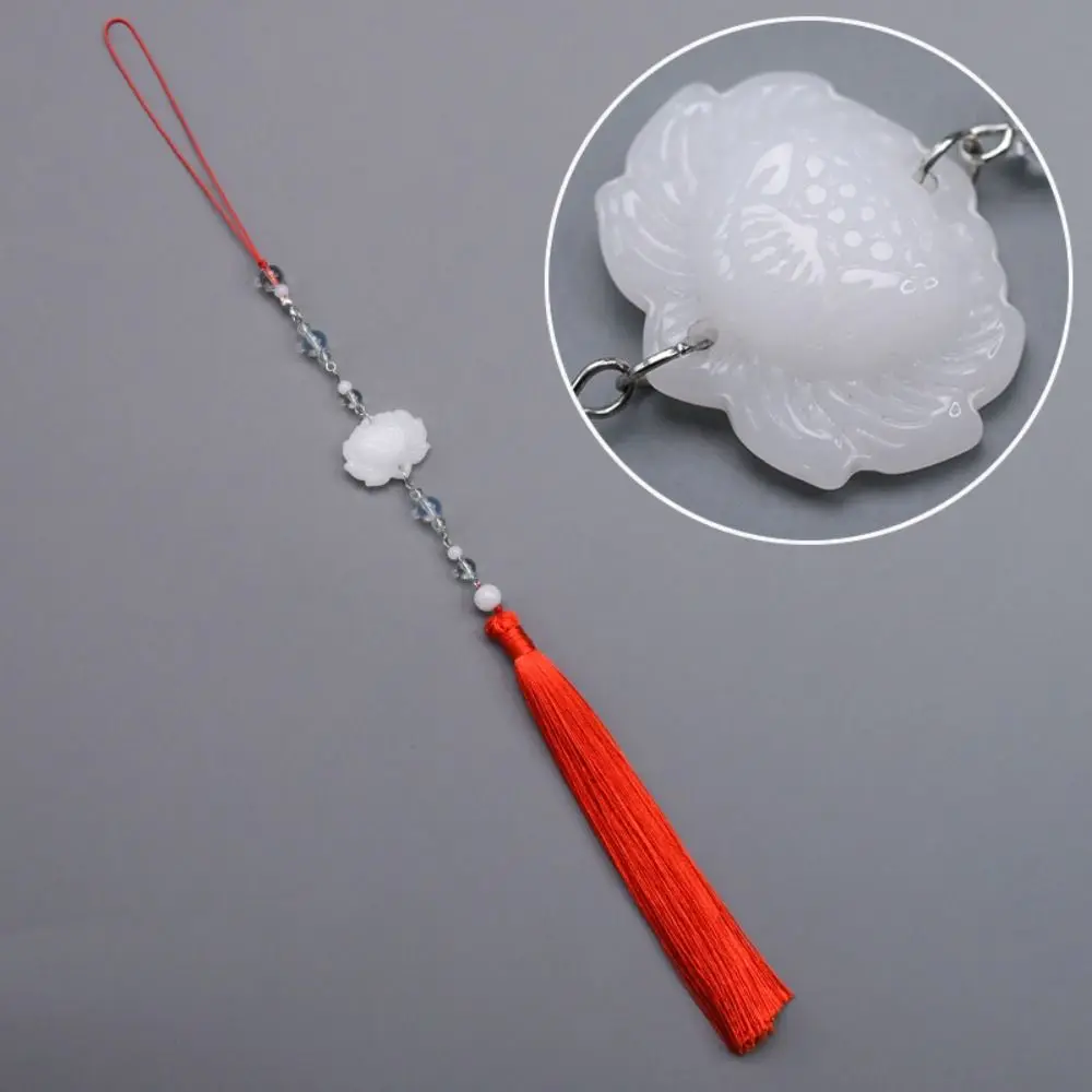 

Imitation Jade Hanging Imitation Jade Lotus Pendant Jewelry Accessories Classical Hanfu Tassel Pendant Chinese Hanfu Accessories