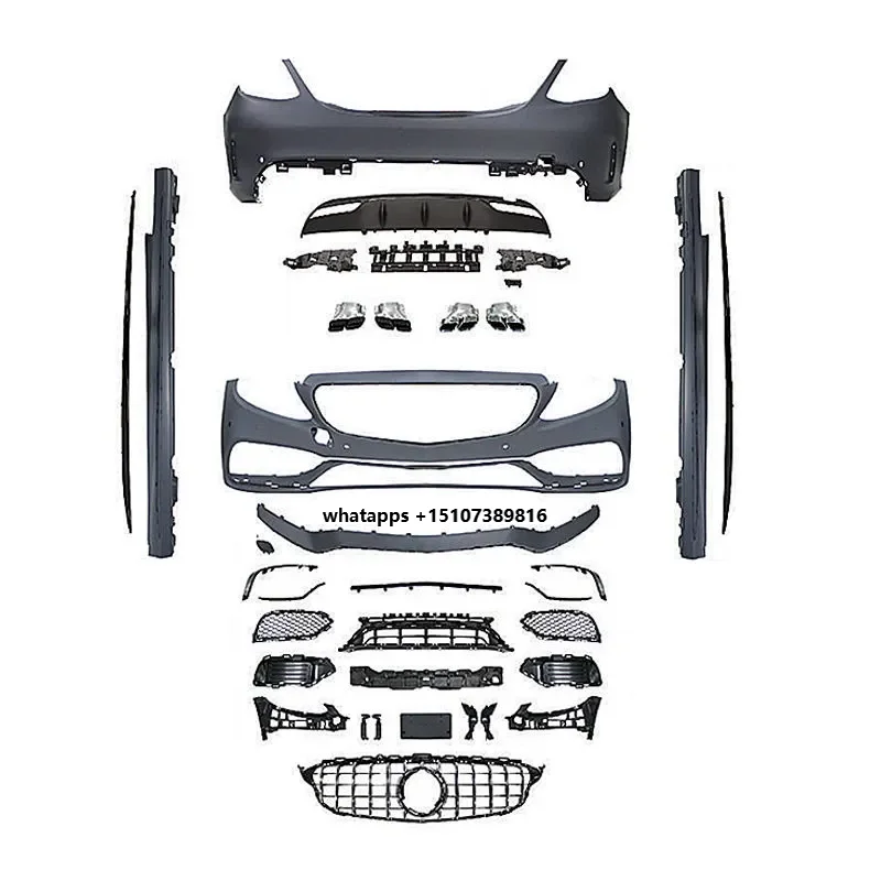 

Car Body Kit Front Face Rear Bumper High Quality 100% Fitment New HM Auto Parts 2013-2019 for for C W205 C63