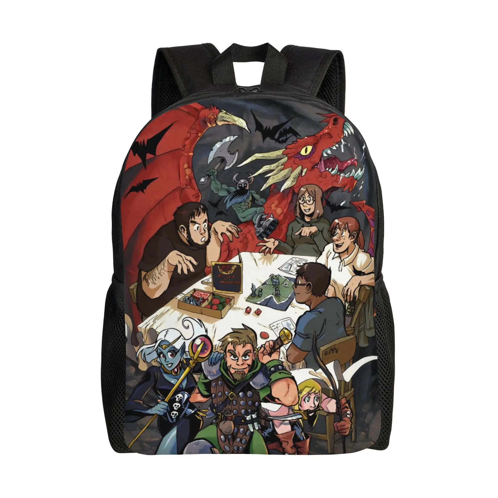 

Крутой рюкзак Dungeon Dragon DND с карманом, школьный/деловой рюкзак для мужчин и женщин, студенческие холщовые сумки