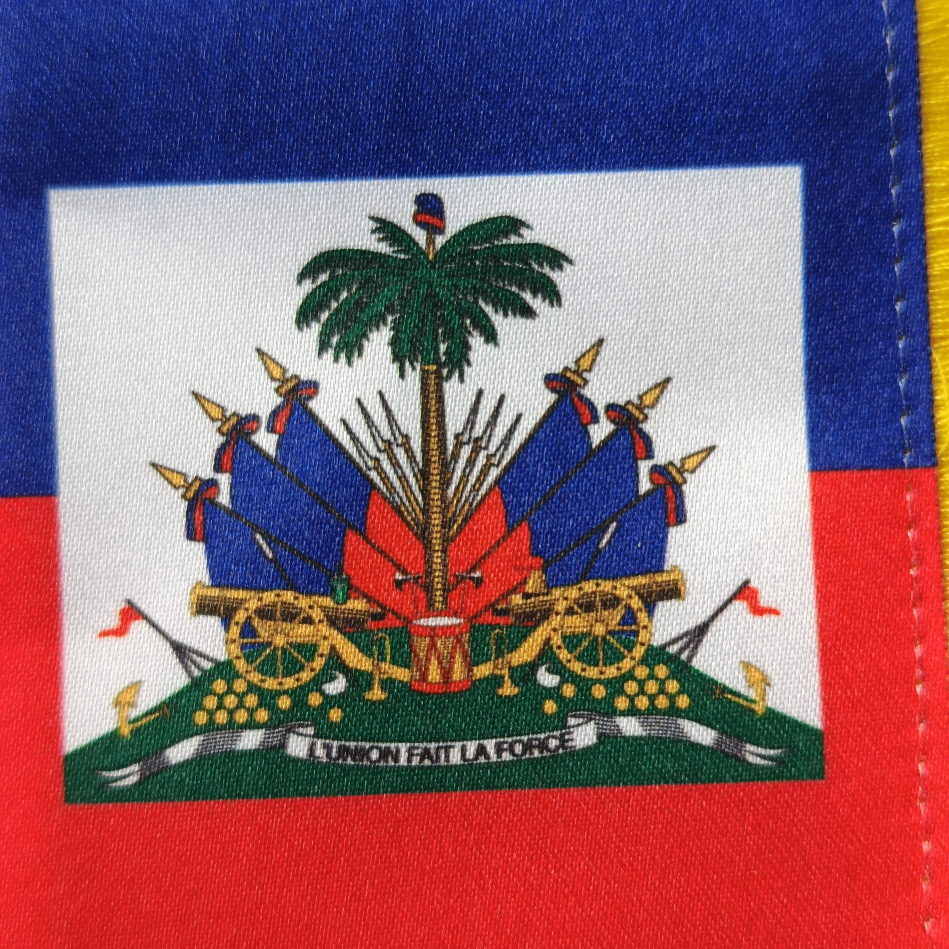 3x5 Inches Haiti Flag, Car Window Hanging Banner-Pack 2