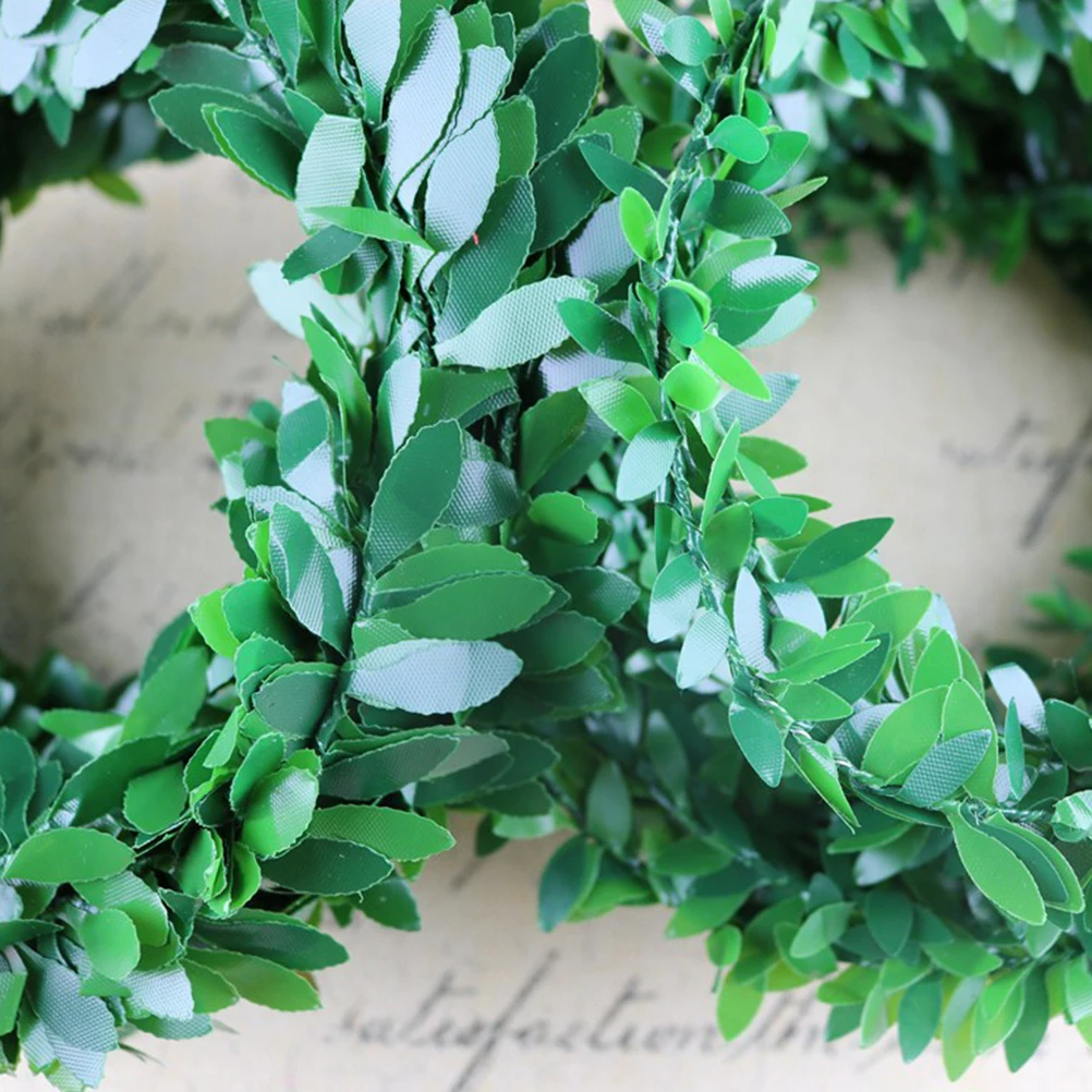 

3 Pcs Green Leaves Garland Vines Decorative Rattan Artificial Household Headband Party Wedding Home Decor Festive