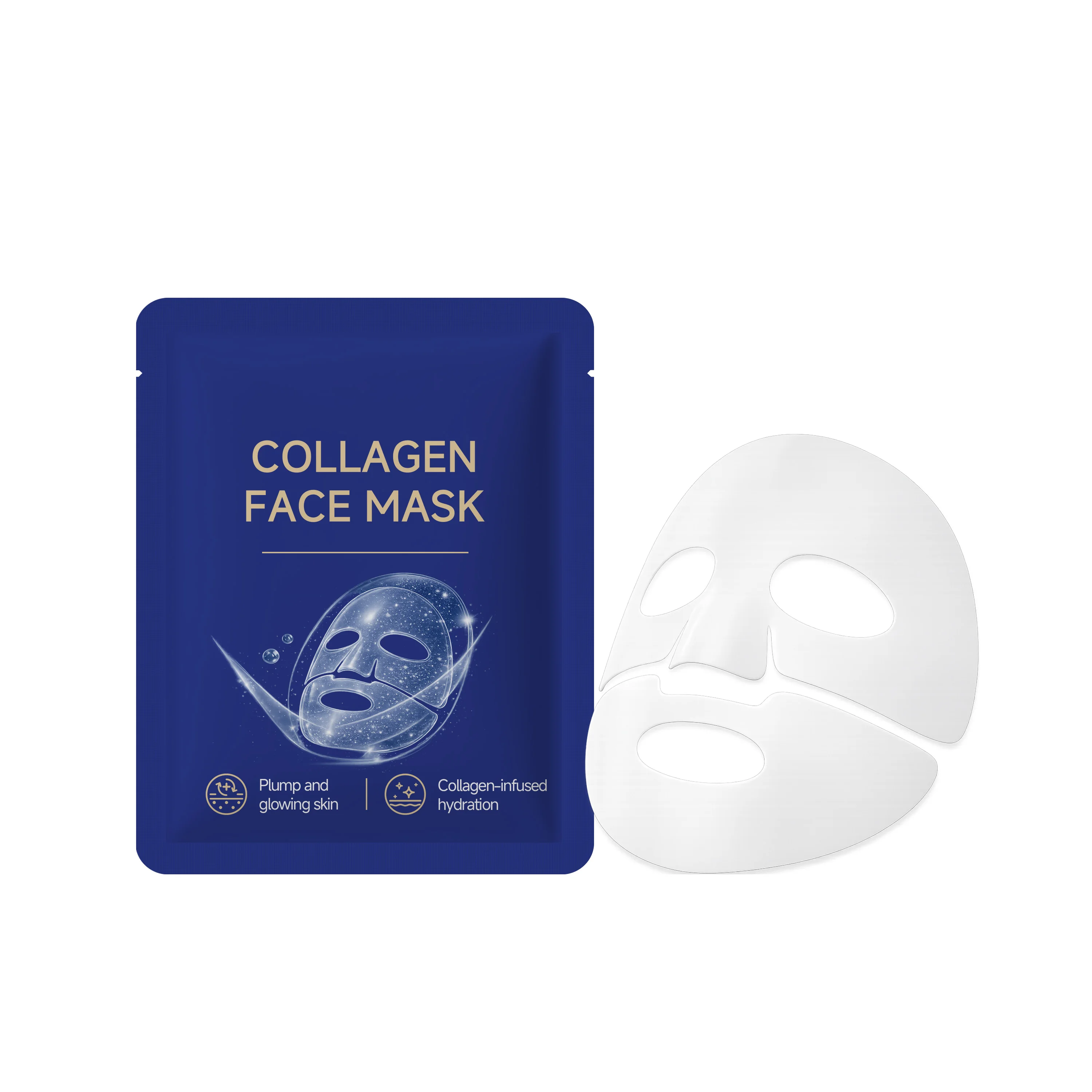 Deep Collagen Facial Mask Long Lasting Hydrating Anti Aging Minimize Pores Boost Skin Elasticity Plumping Bio-Collagen Face Mask