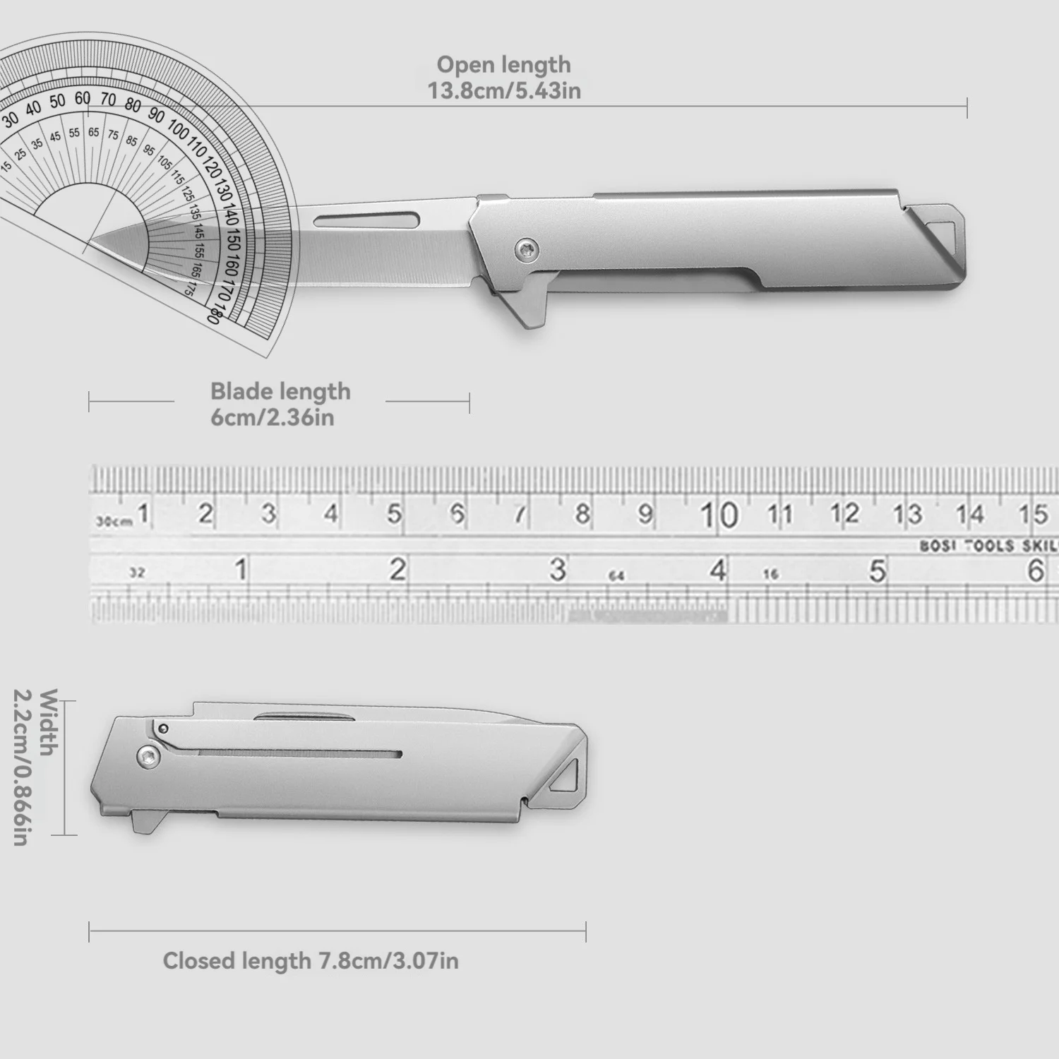 Stainless steel small knife, mini folding knife, camping portable small knife, keychain disassembly, express delivery knife