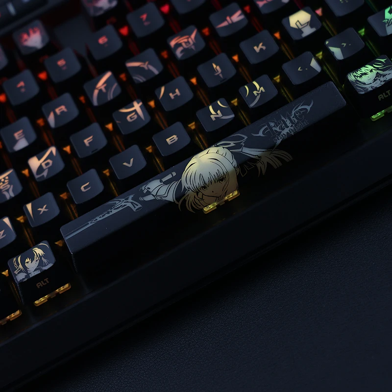 パーソナライズされたメカニカルキーボード,104キー,アニメのテーマ,マニュアル