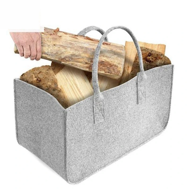 Accessory Decoration Stylish Storage Bag Newspaper Picnic Clothes Felt Firewood Shopping Travel Basket